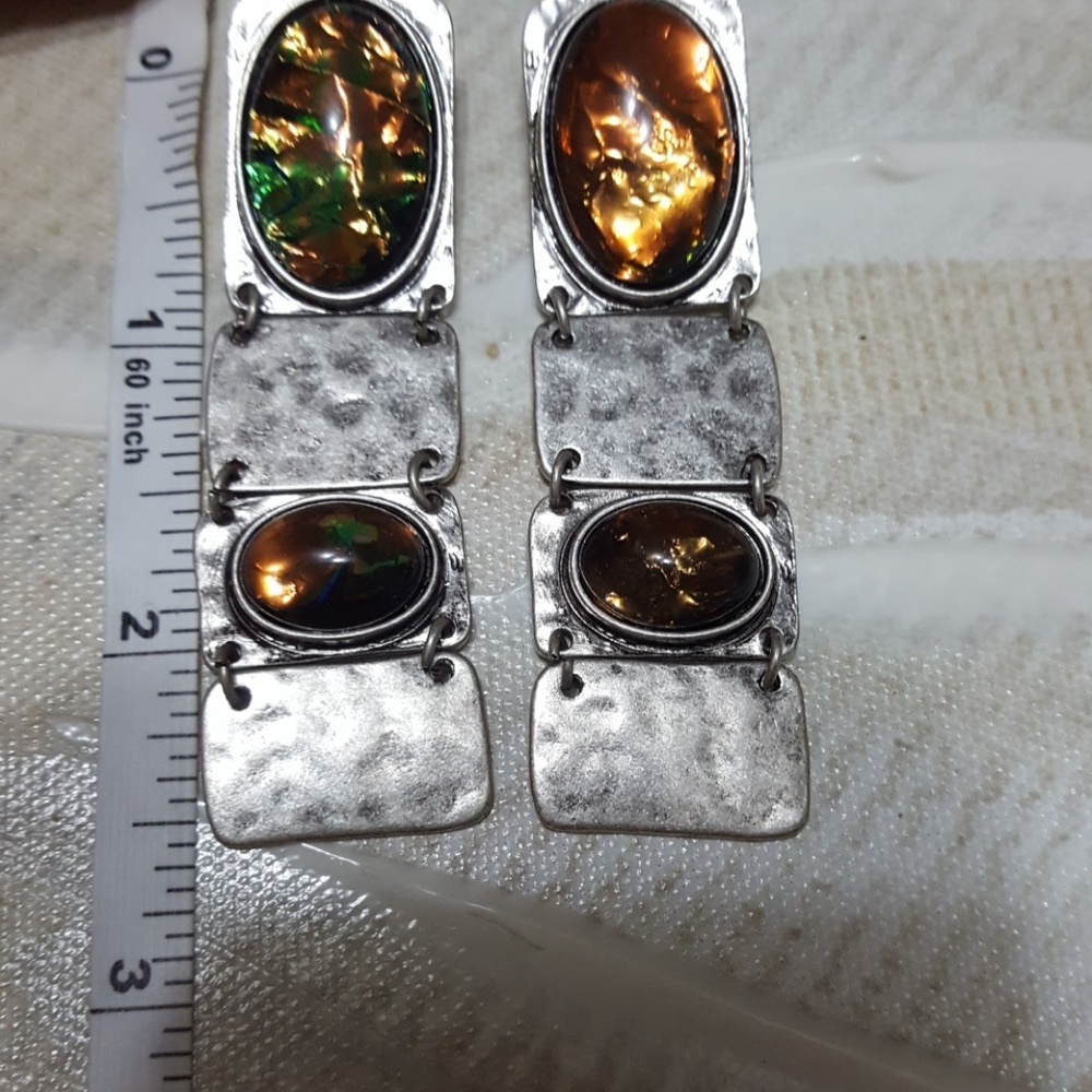 Free People || Sahara Faux Opal Plate Earrings - Picture 6 of 7